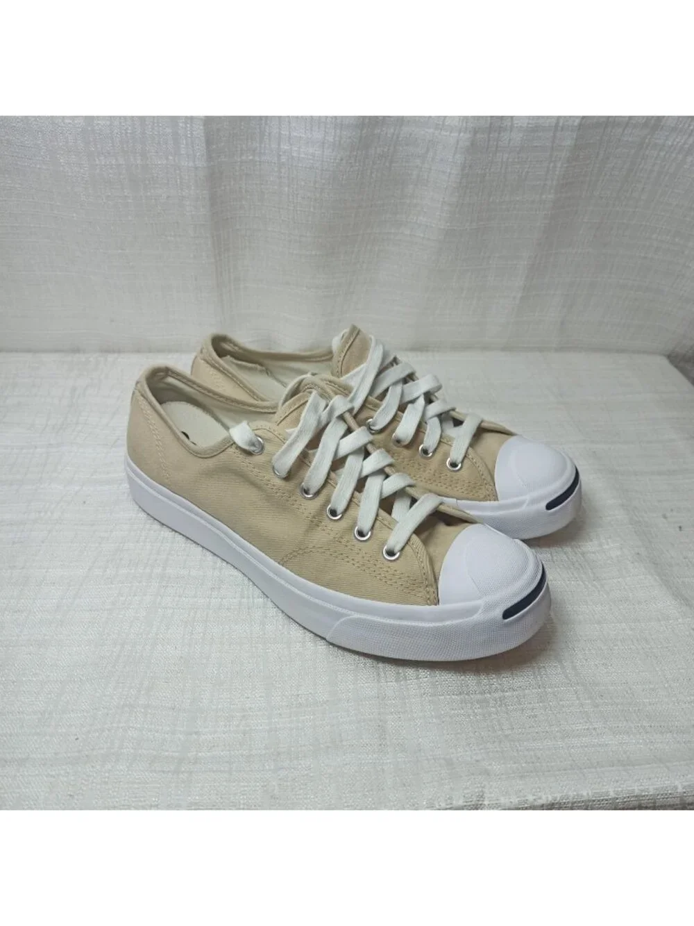 CONVERSE Jack Purcell Low Oat Milk Beige Canvas Shoes A11569C Mens 6.5 Womens 8